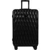 Fekete utazóbőrönd csavart mintával GOLDEN EAGLE L-es méret