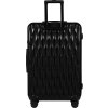 Fekete utazóbőrönd csavart mintával GOLDEN EAGLE L-es méret