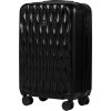 Fekete utazóbőrönd csavart mintával GOLDEN EAGLE M-es méret