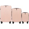 Púderszínű szett 3 bőröndből