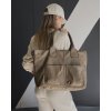 MARCO MAZZINI Bézs shopper táskaelülső zsebekkel (Méret ONE SIZE)
