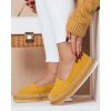 Sárga szarvasbőr espadrilles cipő