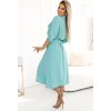 Menta színű ing midi ruha derékban megkötéssel
