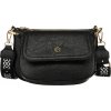 Rovicky fekete dupla messenger táska kiegészítő pénztárcával