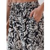 Fehér-fekete női mintás nadrág TROPICAL SUN