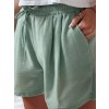 Világoszöld női szövet rövidnadrág megkötővel RELAX TIME