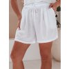 Fehér női szövet rövidnadrág megkötővel RELAX TIME