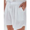 Fehér női szövet rövidnadrág megkötővel RELAX TIME