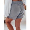 Szürke női szövet rövidnadrág megkötővel RELAX TIME