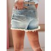 Női farmer rövidnadrág LIKE A STAR strasszokkal