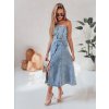 Női farmer midi ruha övvel SUMMER SKY
