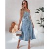 Női farmer midi ruha övvel SUMMER SKY