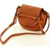 Marco Mazzini camel  bőr crossbody kézitáska
