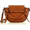 Marco Mazzini camel  bőr crossbody kézitáska