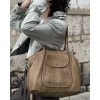 MARCO MAZZINI Bézs színű bőr kézitáska