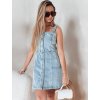 Női farmer mini ruha pántokkal SEWIKA (Méret XS)
