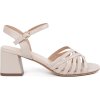Női bézs színű Sergio Leone magassarkú szandál, 5,5 cm-es sarok