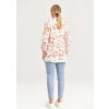Női krémszínű blézer virágmintával