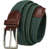 Rovicky Sötétzöld fonott öv ezüst csattal