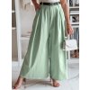 Világoszöld női bő nadrág-szoknya FLOWES