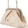 Rovicky bézs női láncos clutch táska