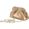 Rovicky arany színű női clutch táska láncon