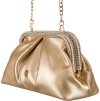 Rovicky arany színű női clutch táska láncon