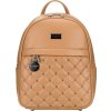 Peterson Divatos bézs színű, steppelt nő hátizsák ezüst részletekkel