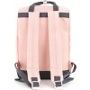 Himawari rózsaszín-szürke női városi hátizsák cipzárral