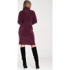 Női bordó pulóverruha garbóval