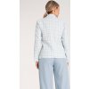 Világoskék női blézer elegáns jacquard anyagból
