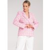 Rózsaszín női blézer elegáns jacquard anyagból