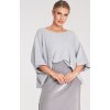 Női szürke oversize bő ujjú pulóver