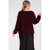Női bordó pulóver, hosszú ujjú