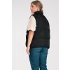 Fekete női steppelt mellény zsebekkel