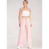 Világos rózsaszín női viszkóz bohém nadrág rugalmas derékkal