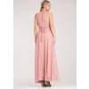 Rózsaszín női maxi ruha nyitott vállakkal