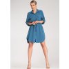 Kék női ingruha mellzsebekkel