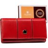 Peterson piros bőr női pénztárca Y269