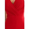 Piros, testhezálló, csillámos ruha nyakkivágással LIDIA