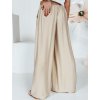 Bézs színű, bő elengáns női nadrág viszkózból övvel MIRELOU
