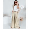 Bézs színű, bő elengáns női nadrág viszkózból övvel MIRELOU