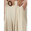 Bézs színű, bő elengáns női nadrág viszkózból övvel MIRELOU