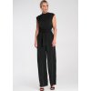 Fekete női elegáns overál hátul záródó