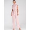 Rózsaszín női elegáns overál hátul záródó