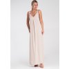 Bézs színű női viszkóz maxi ruha