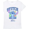 Fehér gyermek pamut rövid ujjú póló Stitch