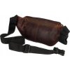 Peterson Sötétbarna bőr cipzáras deréktáska