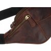 Peterson Sötétbarna bőr cipzáras deréktáska