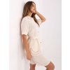 Világos bézs színű női nyári pamut szett